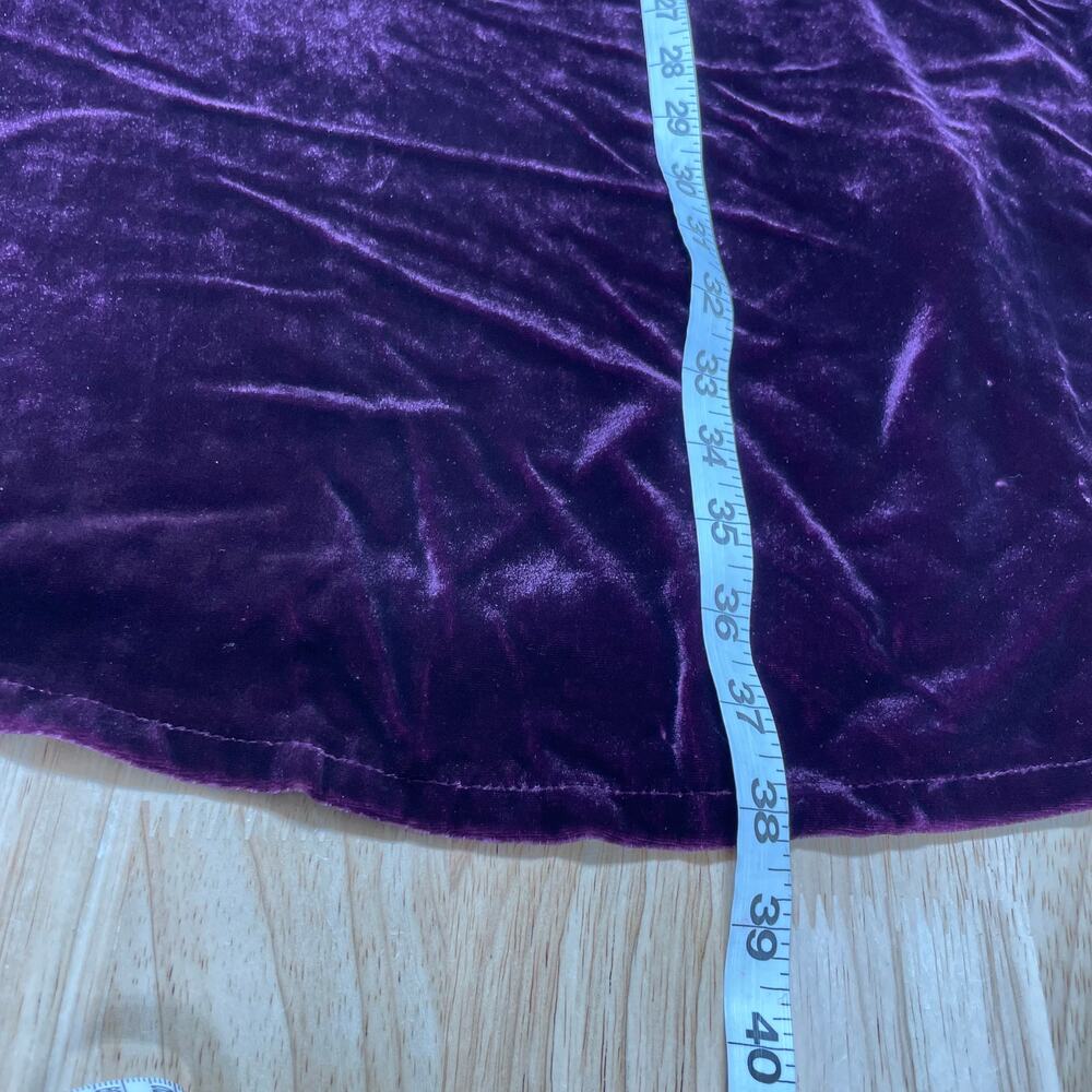 Eileen Fisher NWOT Velvet Crew Neck Dress Size S Purple Silk Blend Pockets Shift - Picture 12 of 12